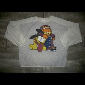 Vintage ‘94 Garfield & Odie Hip Hop CrewNeck SweatShirt Freeze Paws Size Small